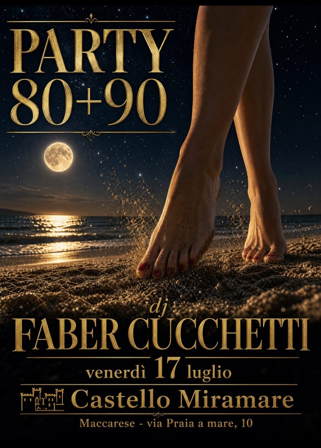 Cena spettacolo Castello di Miramare Faber Cucchetti dj 🎧